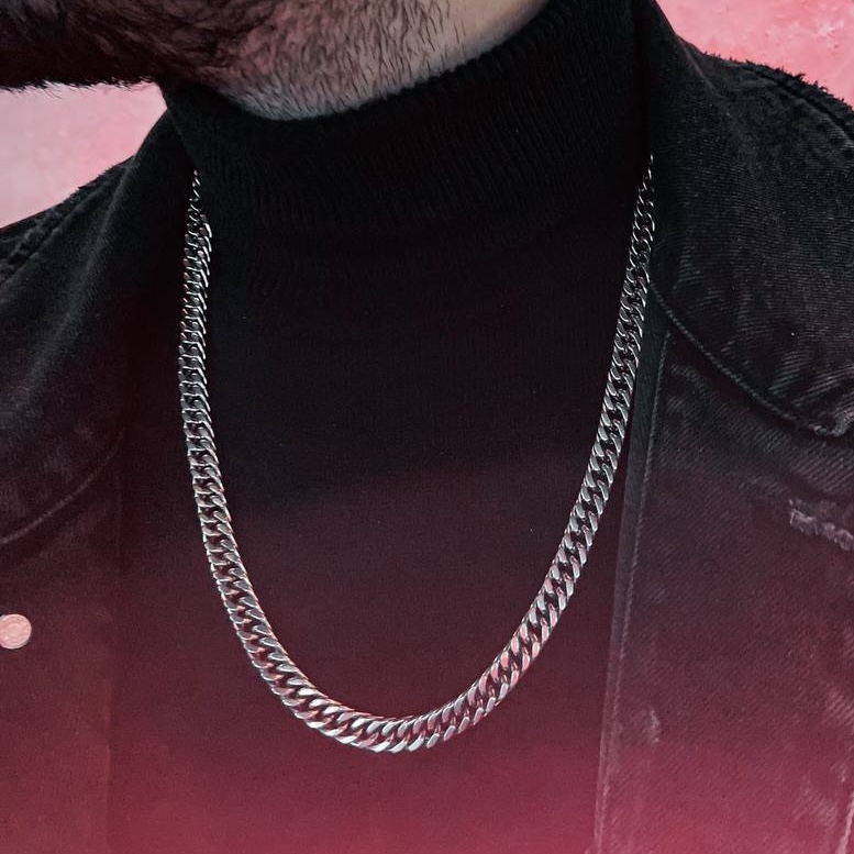 زنجیز بافت کارتیه سایز متوسط نقره ای