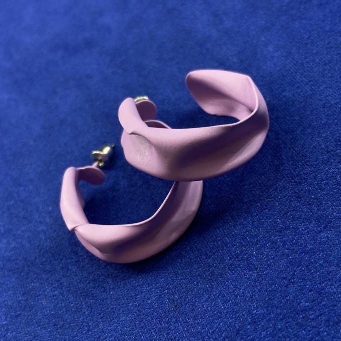 گوشواره طرح دایره بنفش