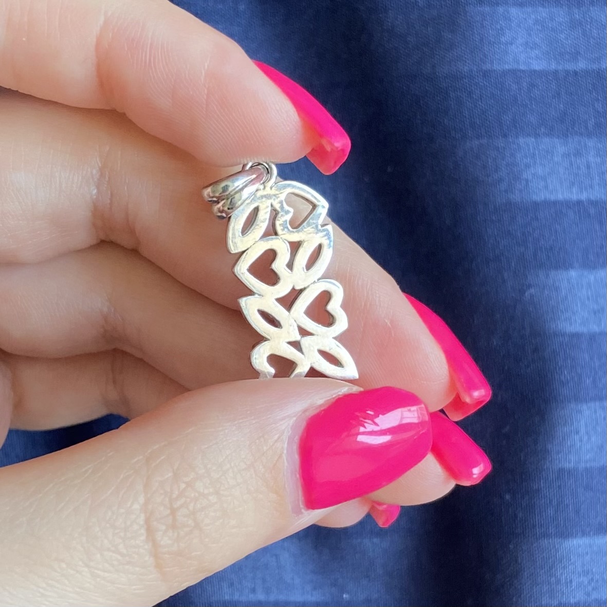 پلاک گردنبند نقره قلبی