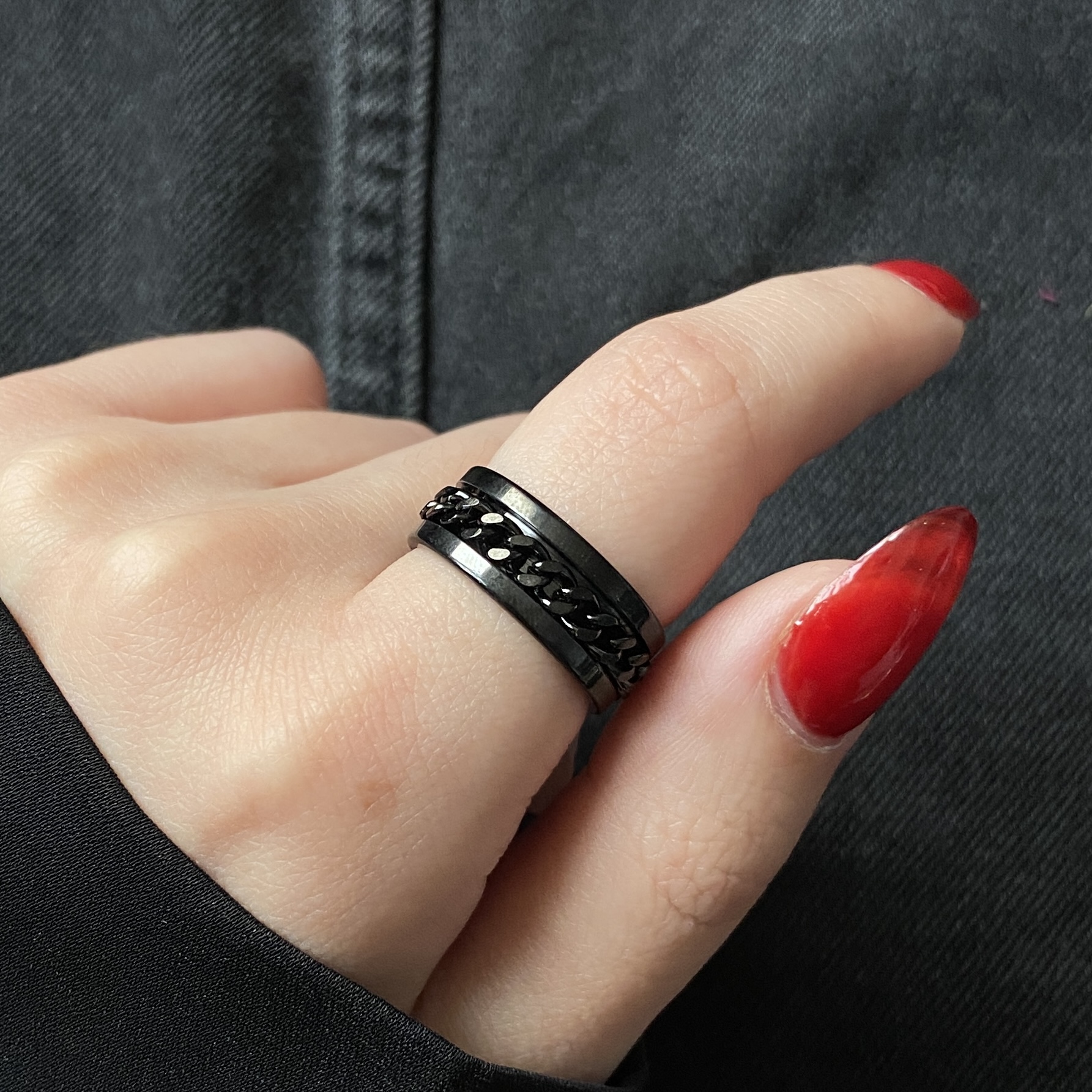 انگشتر ضد استرس مشکی کد ۲۲