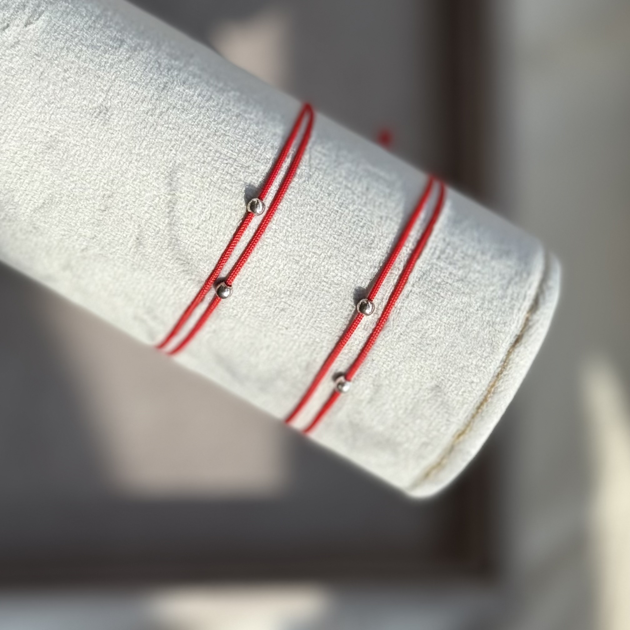 دستبند افسانه ژاپنی بند قرمز - ست دوتایی